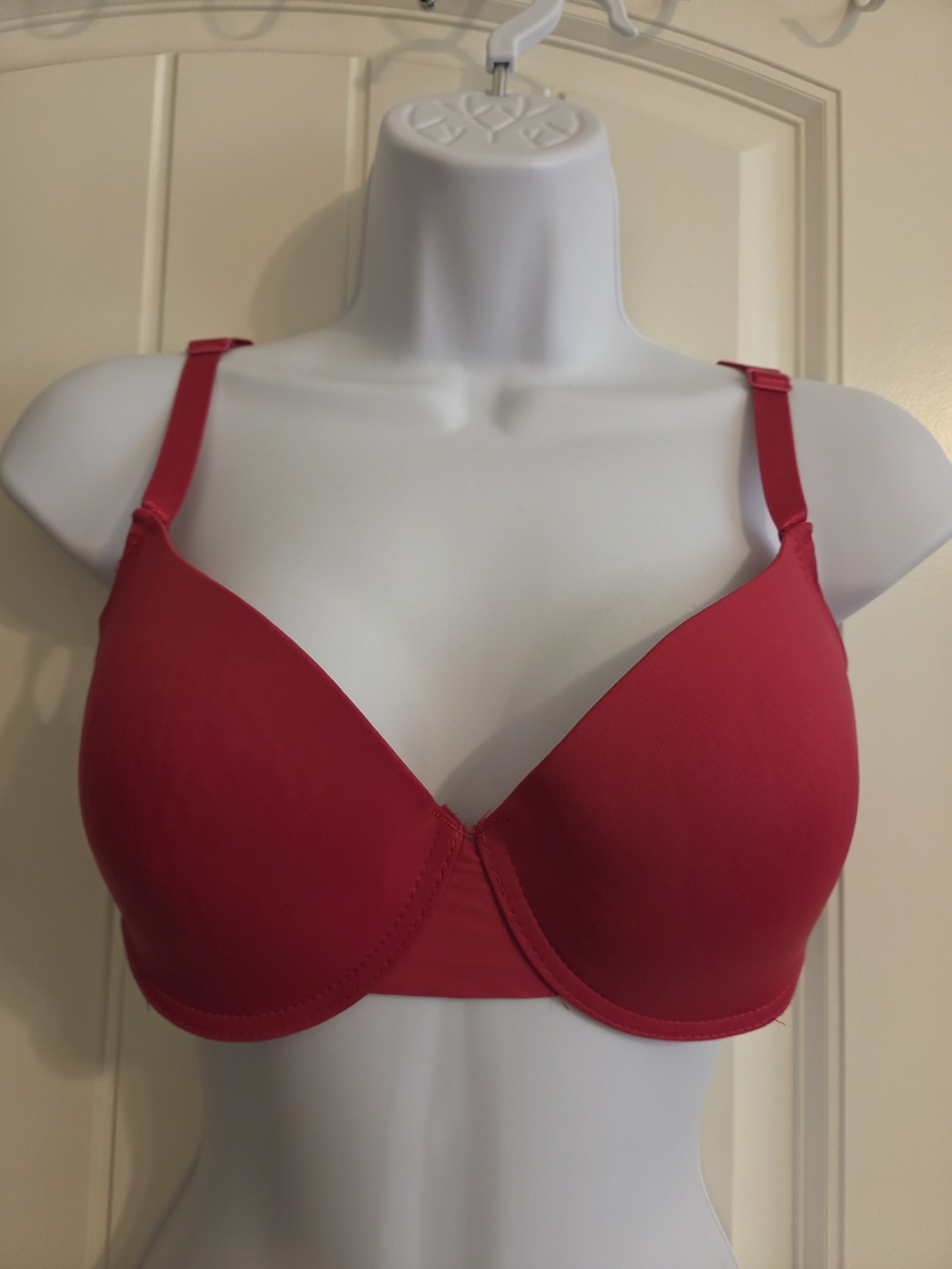 bebe Red T-Shirt Bra with Light Padding